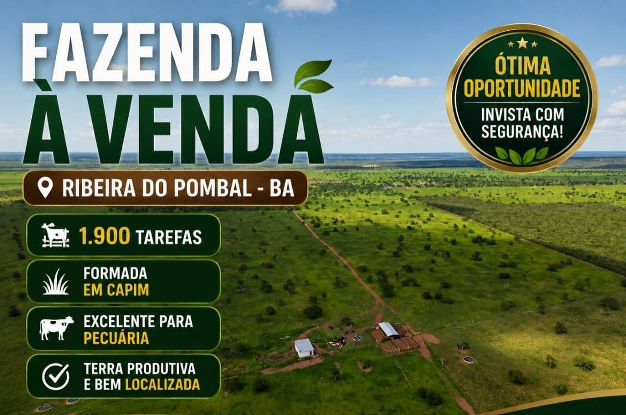 FAZENDA RIBEIRA DO POMBAL/BA - Fazenda em Centro, Ribeira do Pombal - à venda - VIVVA SOLUÇÕES IMOBILIÁRIAS LTDA
