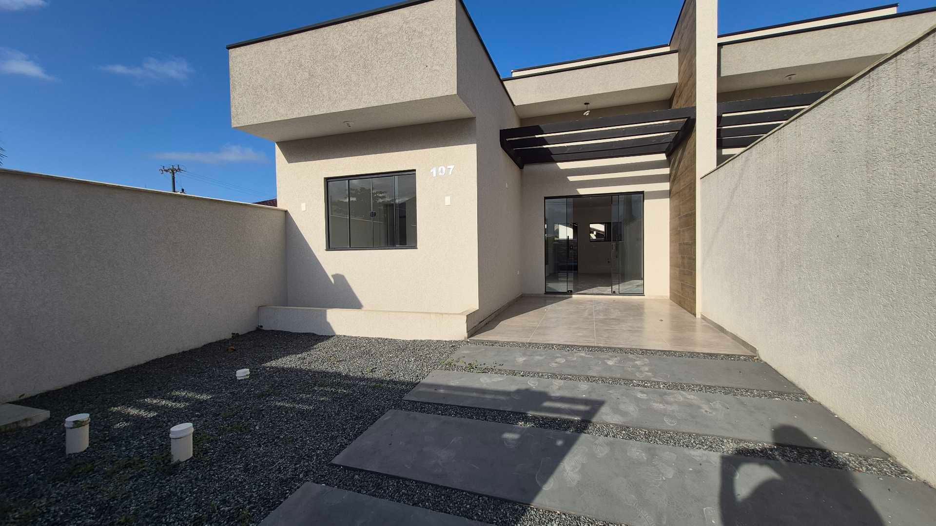 Casa com 03 quartos, piscina e de frente para rua pavimentada no Balneário Estrelas em Itapoá/SC - Casa em Continental, Itapoá - à venda - Âncora Imóveis Assessoria Imobiliária LTDA