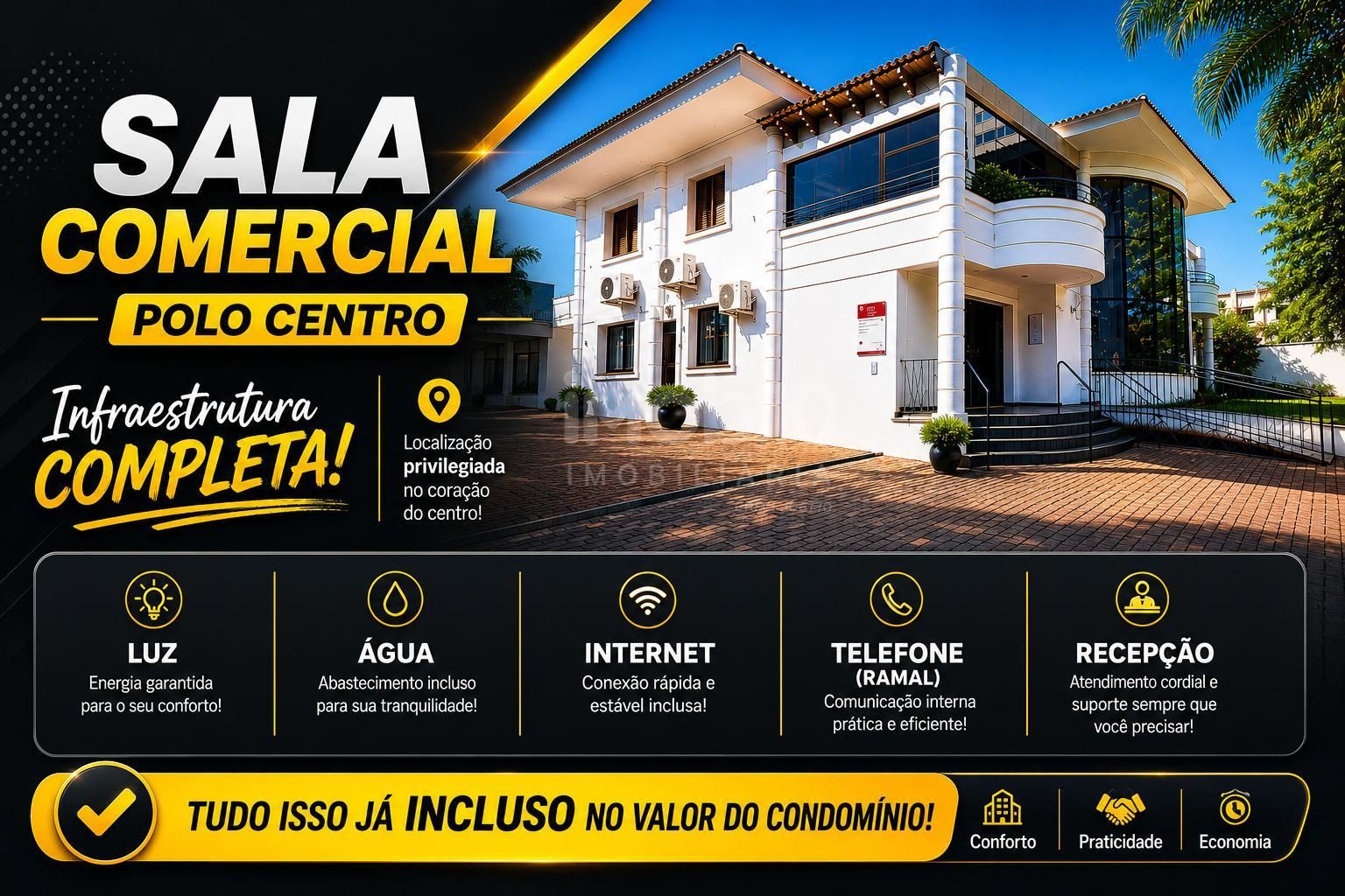 SALA COMERCIAL PARA ALUGAR (R$1.600,00) AVENIDA PEDRO BASSO EM FOZ DO IGUAÇU - PR