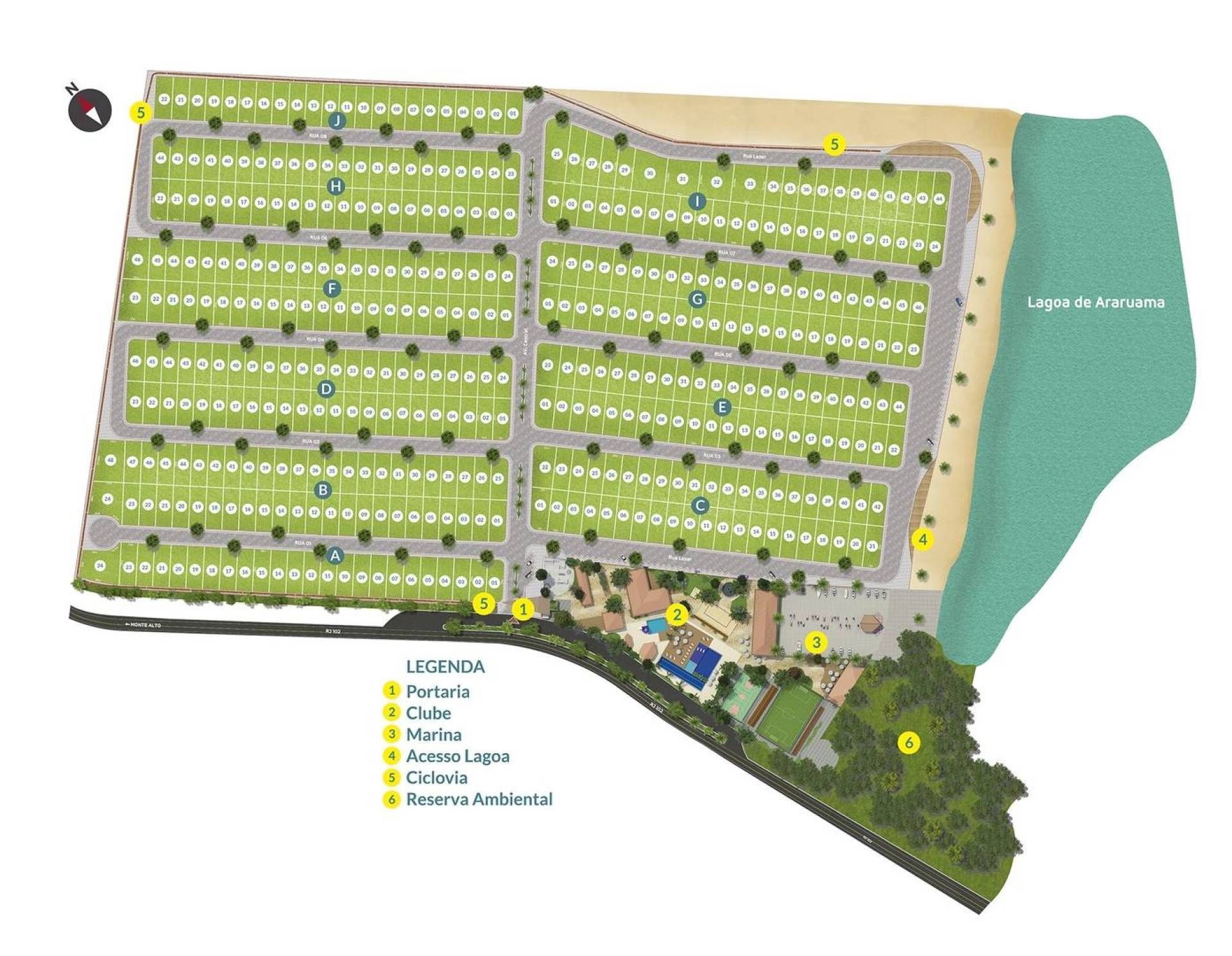 Lote/Terreno em condomínio, Monte Alto, Arraial do Cabo - Lote/Terreno em Monte Alto, Arraial do Cabo - à venda - Imobiliaria Praiana do Cabo LTDA ME