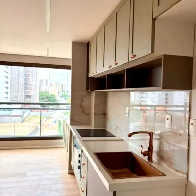Cozinha moderna com vista