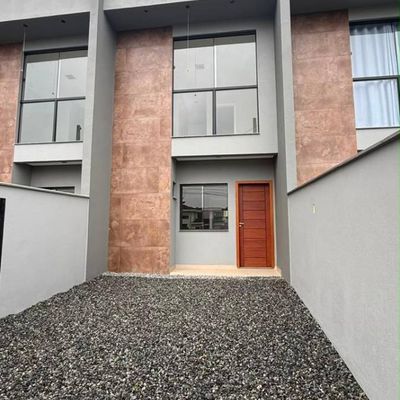 Sobrado Geminado com 2 Suítes | Vila Nova - Casa Geminada em Vila Nova, Joinville - à venda - IMOBILIARIA DA FAMILIA AL LTDA