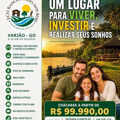 LOTES DE CHÁCARAS A 55KM DE GOIÂNIA EM VARJÃO - Chácara em Setor Central, Varjão - à venda - OFFICE IMOBILIÁRIA