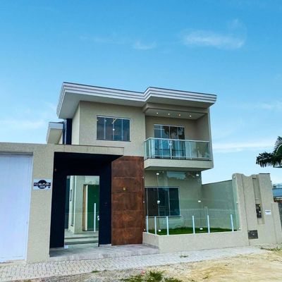 Sobrado com 4 dormitórios à venda, 250 m² por R$ 1.390.000,00 - Jardim Perola do Atlântico - Itapoá/SC - Sobrado em Jardim Perola do Atlântico, Itapoá - à venda - Nossa Praia Imóveis