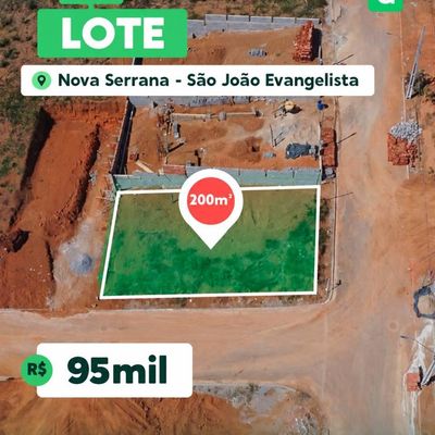 Oportunidade de Lote no Bairro Nova Serrana em São João Evangelista 📍 - Lote/Terreno em São João Evangelista - à venda - Gama Imobiliária