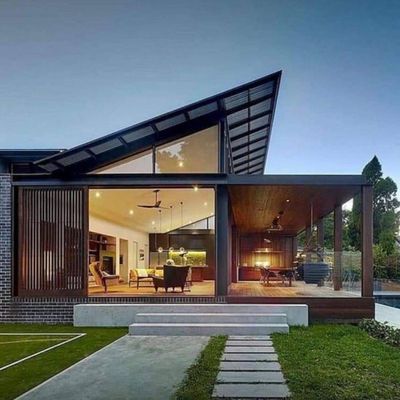 Fachada moderna com vidro