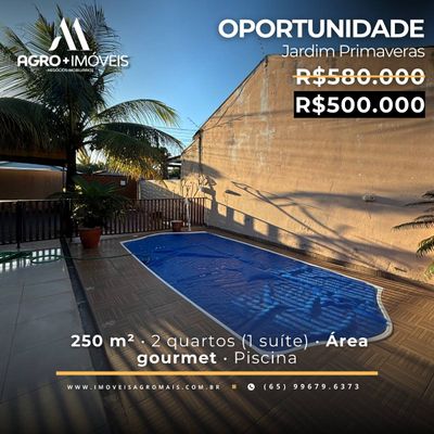 #574 VENDE-SE CASA - LUCAS DO RIO VERDE - Casa em Jardim Primaveras, Lucas do Rio Verde - à venda - AGRO+IMÓVEIS NEGÓCIOS IMOBILIÁRIOS LTDA