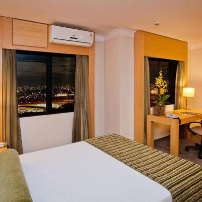 Flat mobiliado no Hotels Congonhas By Atlantica disponível para venda, com 29m², com 1 quarto e 1 vaga no bairro Campo Belo - Flat em Campo Belo, São Paulo - à venda - Prime Flats Negócios Imobiliários