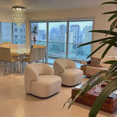 Apartamento disponível para locação no Brooklin Park com 198m², 3 dormitórios e 3 vagas. - Apartamento em Cidade Monções, São Paulo - para locação - Prime Flats Negócios Imobiliários