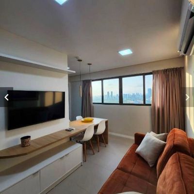 OPORTUNIDADE no Parque do Cais, Mobiliado com Sala, 1 quarto, 1 banheiro, 1 vaga, Andar Super Alto - Flat/Loft/Estúdio em São José, Recife - para locação e à venda - Melo Gestão de Imóveis