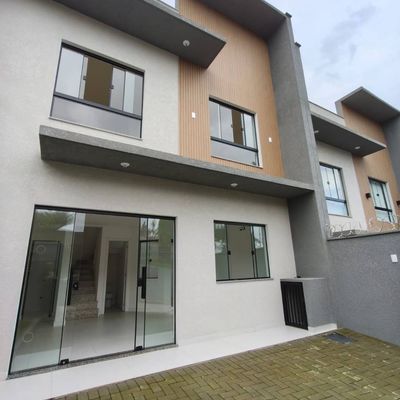 SOBRADO GEMINADO COM 6,55 DE ABERTURA NO BOA VISTA - Casa Geminada em Boa Vista, Joinville - à venda - IMOBILIARIA DA FAMILIA AL LTDA