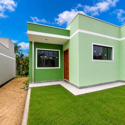 Linda Casa com Passagem Lateral, Loteamento Novo - Casa em Warnow, Indaial - à venda - RUBI INVESTIMENTOS IMOBILIÁRIOS LTDA