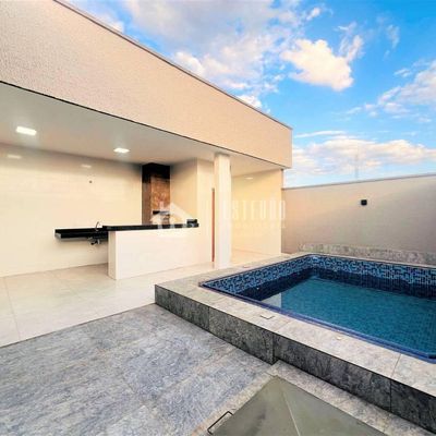 Casa, Vila Brasília, NOVA, 3/4(01ste), 155m², piscina + churrasqueira, próxima a Igreja Mãos Postas - Casa em Vila Brasília, Aparecida de Goiânia - à venda - ESTEVÃO IMOBILIÁRIA LTDA
