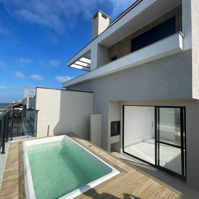 Cobertura com 3 dormitórios à venda, 120 m² por R$ 849.000,00 - Barra do Saí - Itapoá/SC - Cobertura em Volta ao Mundo I, Itapoá - à venda - Nossa Praia Imóveis