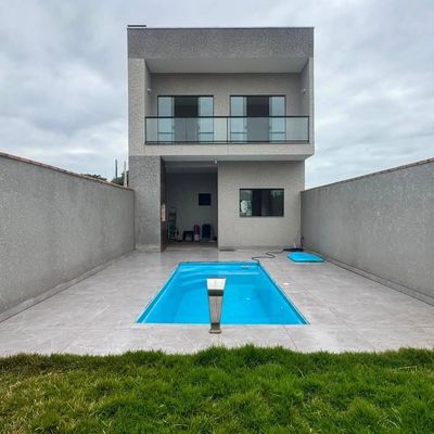 Sobrado com 3 dormitórios à venda, 118 m² por R$ 799.000 - Sai Mirim - Itapoá/SC - Sobrado em Sai Mirim, Itapoá - à venda - Nossa Praia Imóveis