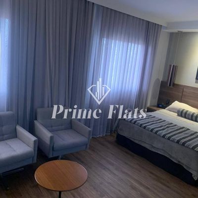 Flat disponível para locação no The World com 30m², 1 quarto e 1 vaga - Flat em Vila Olímpia, São Paulo - para locação - Prime Flats Negócios Imobiliários