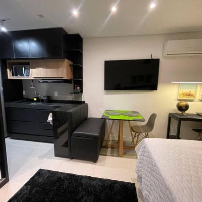 Flat Mobiliado e Decorado, Porteira Fechada, com 1 Sala, 1 Quarto, 1 Banheiro, Padrão Moura Dubeux - Flat/Loft/Estúdio em Boa Viagem, Recife - para locação e à venda - Melo Gestão de Imóveis