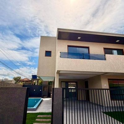 Sobrado com 3 dormitórios à venda, 121 m² por R$ 869.000,00 - Cambiju - Itapoá/SC - Sobrado em Cambiju, Itapoá - à venda - Nossa Praia Imóveis