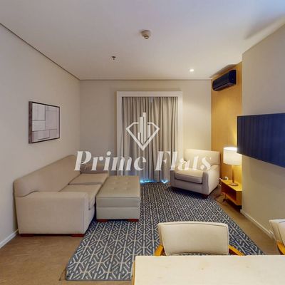 Flat disponível para locação no New Life Itaim, com 43m², 1 quarto e 1 vaga - Flat em Itaim Bibi, São Paulo - para locação - Prime Flats Negócios Imobiliários