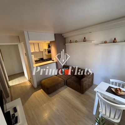 Flat disponível para locação no Qi Intelligence Flat em Moema, com 37m², 1 quarto e 1 vaga - Flat em Moema, São Paulo - para locação - Prime Flats Negócios Imobiliários