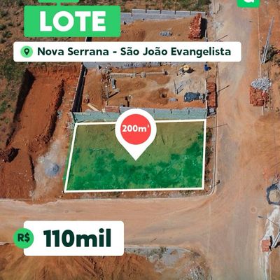 Oportunidade de Lote no Bairro Nova Serrana em São João Evangelista 📍 - Lote/Terreno em São João Evangelista - à venda - Gama Imobiliária