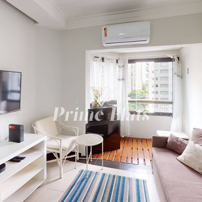 Flat disponível para locação no Royal Ibirapuera Park, com 42m², 1 dormitório e 1 vaga - Flat em Vila Mariana, São Paulo - para locação - Prime Flats Negócios Imobiliários